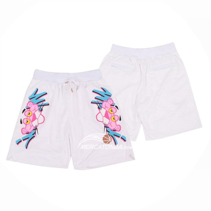 Pantaloncini Miami Heat Pink Panther Bianco